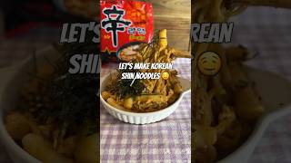 Shin noodles x tteokbokki 🤤 korean food spicynoodles asmr tteokbokki [upl. by Tucker115]