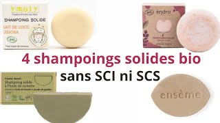 Je teste 4 shampoing solide bio sans SCI et sans sulfate [upl. by Ahtis4]