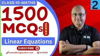 Class 10 Mcqs On Linear Equations Part 2 Q2140 By Bk Sir linearequations bksir bksingh [upl. by Alexandro267]