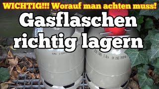 Gasflaschen lagern so lagert man Gasflaschen richtig [upl. by Ahsiekar]