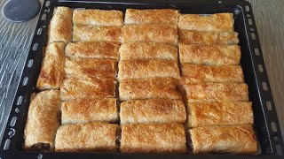 BAKLAVA YUFKASIN DAN KIYMALI SODALI ÇITIR BÖREK TARİFİ [upl. by Wiatt]