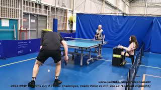 2024 NSW Veterans Div 2 Teams Challenges Csaba Pirko vs Inh Van Le Last Set Highlight [upl. by Scully460]