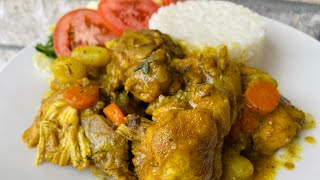 How to cook authentic Curried chickenJamaican style recipe [upl. by Enilekaj]