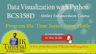 10a Python program to draw Time Series using Plotly Libraries  Data Visualization with Python  VTU [upl. by Sadye924]