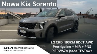 Nowa Kia Sorento 22 CRDI 193KM 8DCT AWD PIERWSZA jazda TESTowa [upl. by Chill]