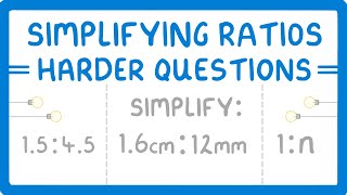 GCSE Maths  Simplifying Harder Ratios Decimals Mixed Units and 1n  Part 2 82 [upl. by Allveta167]