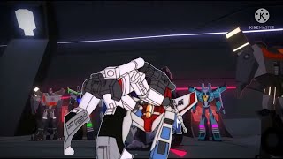 Transformers cyberverse Megatron beats Starscream G1 edition [upl. by Ennaisoj]