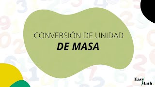 Conversión de unidades de masa [upl. by Fanning]