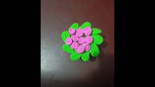 Diy clay flower vase clay craft shorts trending [upl. by Norvan]