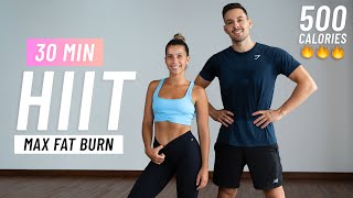 30 MIN CARDIO HIIT Workout for Fat Burn Full Body No Equipment At Home [upl. by Alexia]