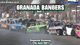 Ringwood Granada Bangers 2021 Heat 1  Banger Racing  12621 [upl. by Yniffit]