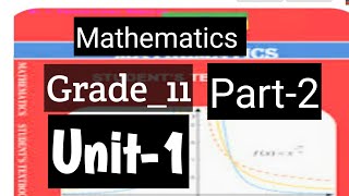 የ11ኛ ክፍል Mathematics unit one part2 oromic [upl. by Irfan]