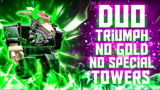 Polluted Wasteland DUO Triumph  No Gold  No Special  Tower Defense Simulator  Tds roblox [upl. by Yenwat271]