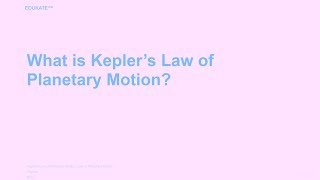 What is Kepler’s Law of Planetary Motion [upl. by Ahsauqram544]