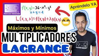 ✅MULTIPLICADORES de LAGRANGE  PASO a PASO💯 CÀLCULO MULTIVARIABLE [upl. by Sedruol]