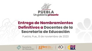 Entrega de Nombramientos Definitivos a Docentes de la Secretaría de Educación [upl. by Jeu]