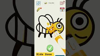 HONEY BEE 🐝 Drawing and colouring feed shorts easydrawing cartoon bee drawingtutorial art [upl. by Inele432]