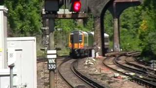 South West Trains at speed through Surbiton [upl. by Brabazon]