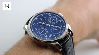 IWC Portugieser Perpetual Calendar Double Moon Ref IW503401 Watch Review [upl. by Abelard890]