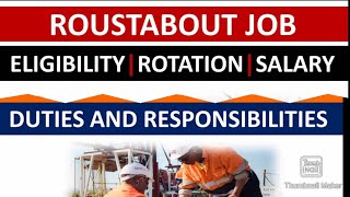 ROUSTABOUT JOBS DUTIES AND RESPONSIBILITIES [upl. by Hausmann]