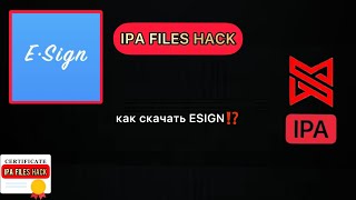 Как установить Esign сейчас Как установить ipa файлы [upl. by Selokcin]