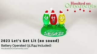 2023 Lets Get Lit Hallmark Christmas Ornaments [upl. by Anesor]