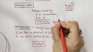 Henrys Law factors affecting Henrys constant Solution chapter2 class 12th chemistry neet jee [upl. by Terri]