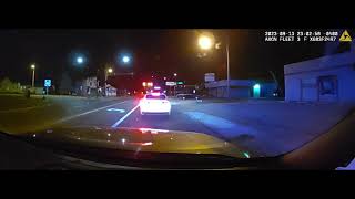 Sandusky police dashcam video of pursuit involving suspected OVI driver [upl. by Grigson958]