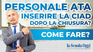 Come inserire la CIAD dopo la chiusura dellaggiornamento ATA terza fascia [upl. by Christabella]