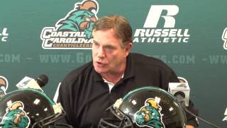 Coastal Carolina Head Coach Joe Moglia on FCS football playoff chances [upl. by Volnak999]