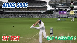 ENGLAND GET SET A TRICKY CHASE I ASHES 2005 I 1ST TEST DAY 4 SESSION 1 [upl. by Bronwyn260]