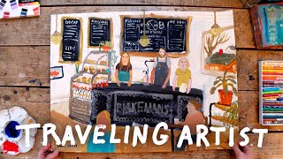 Traveling Artist Painting In North Carolina [upl. by Roselle]