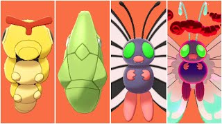 FULL CATERPIE EVOLUTION TEAM  Shiny Caterpie  Metapod  Butterfree Gigantamax [upl. by Earla]