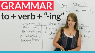 English Grammar How to use quottoquot before an quotingquot verb [upl. by Hege]