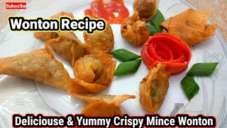 Wonton Recipe how to fold wonton  Wonton recipe by aazz kitchen  wonton aazzkitchen [upl. by Eissen]