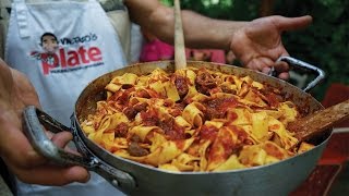 PAPPARDELLE PASTA WITH WILD BOAR RAGU  Ragu di Cinghiale  Italian Family Feast [upl. by Marwin]