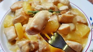 Pollo con piña fácil y rápido¡ Disfruta la receta [upl. by Airrehs607]