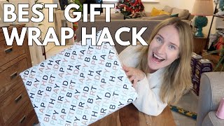 Gift wrap hack for when theres not enough paper [upl. by Reinnej]