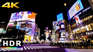 【4K HDR】Night Walk in Tokyo Shibuya 東京散歩 [upl. by Lamori]