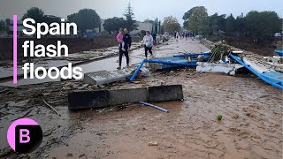 Valencia Floods Spain Hit by One of Worst Storms in a Century [upl. by Cyb]