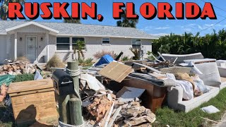 Coastal Town Of Ruskin Florida Right Outside Of Tampa Was Destroyed By Hurricane Milton X Helene [upl. by Issac]