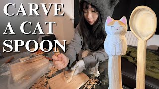 Carving A Cat Spoon [upl. by Anitel768]