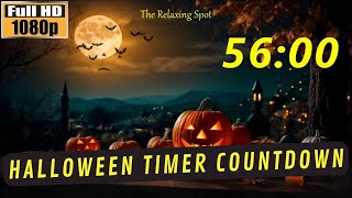 56Minute Timer Countdown Celebrate Halloween 🦇 🎃👻 [upl. by Emelina]