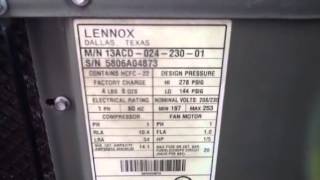 How Old is My Lennox Unit [upl. by Tindall114]