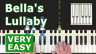 Bellas Lullaby  Piano Tutorial VERY EASY  Twilight  Sheet Music Synthesia [upl. by Noterb]