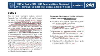 Türk Dili ve Edebiyatı AYT Türkiye Geneli Deneme Sınavı Soru Çözümleri [upl. by Adaj]