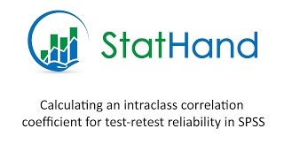 StatHand  Calculating an intraclass correlation coefficient for testretest reliability in SPSS [upl. by Dearman]