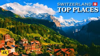 Switzerland top places to visit  4k drone travel [upl. by Peterson]