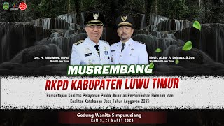 🔴 LIVE  MUSREMBANG RKPD KABUPATEN LUWU TIMUR [upl. by Kcin]