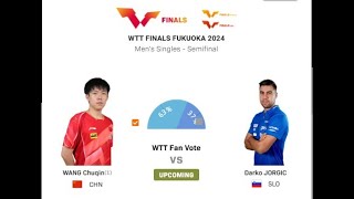 🔴 WTT Finals Fukuoka 2024  WANG Chuqin vs Darko JORGIC  Mens Singles  Semifinal [upl. by Nikki694]